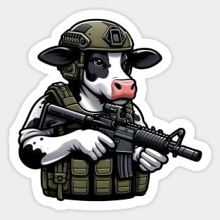 Tactical Cow Sticker